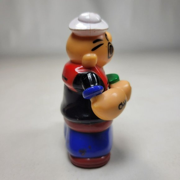 Superior Popeye 3.5" Plastic Gumball Dispenser King Features 1983 Hong Kong - Picture 6 of 7